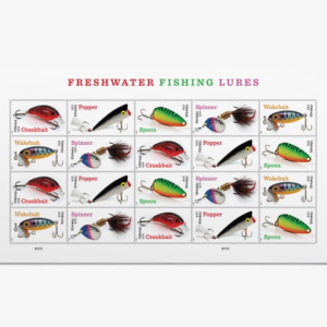 2025 Freshwater Fishing Lures Forever First Class Postage Stamps