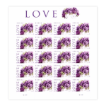 2010 Love-Purple Orchid in Snow Postage  First Class Postage Stamps (Value Stamp Not Forever)
