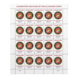 2025 U.S. Marine Corps of 20 250th  Forever First Class Postage Stamps